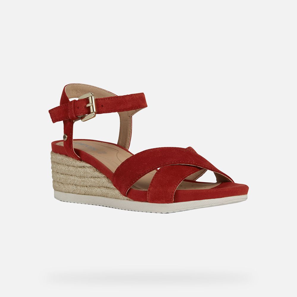 Sandalias Geox Senhora Vermelhas - Ischia - XQSED7243